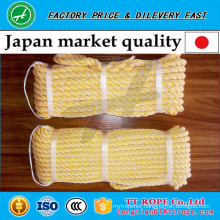 Japanese quality 3 strands kp twisted rope made from pe monofilament and polyester yarn